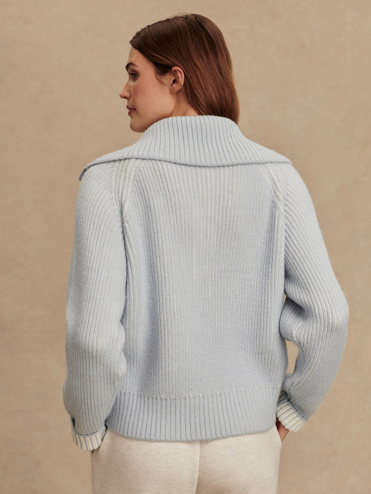 Filey Plated Sweater Mist Blue - Varley