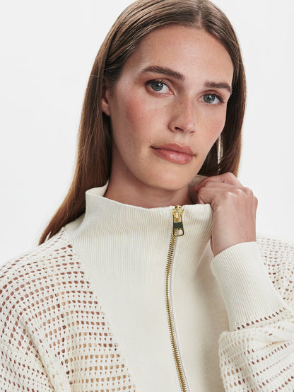 Billie Half-Zip Knit | VARLEY US Egret - Varley