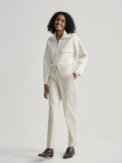 Felise Relaxed Knit Jacket Egret - Varley