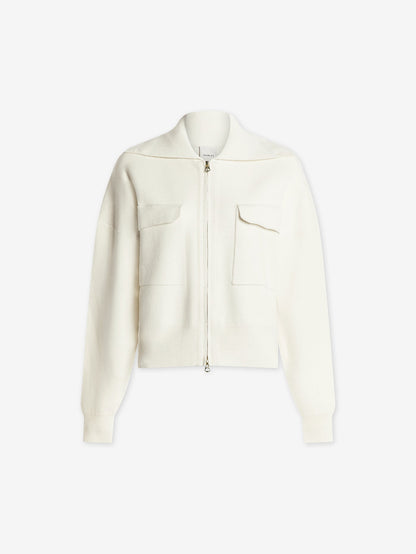 Felise Relaxed Knit Jacket Egret - Varley