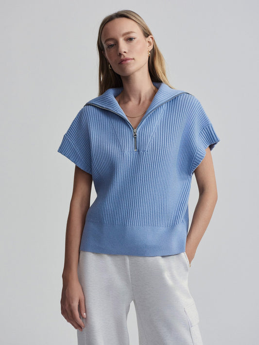 Rory Half Zip Knit Ashley Blue - Varley