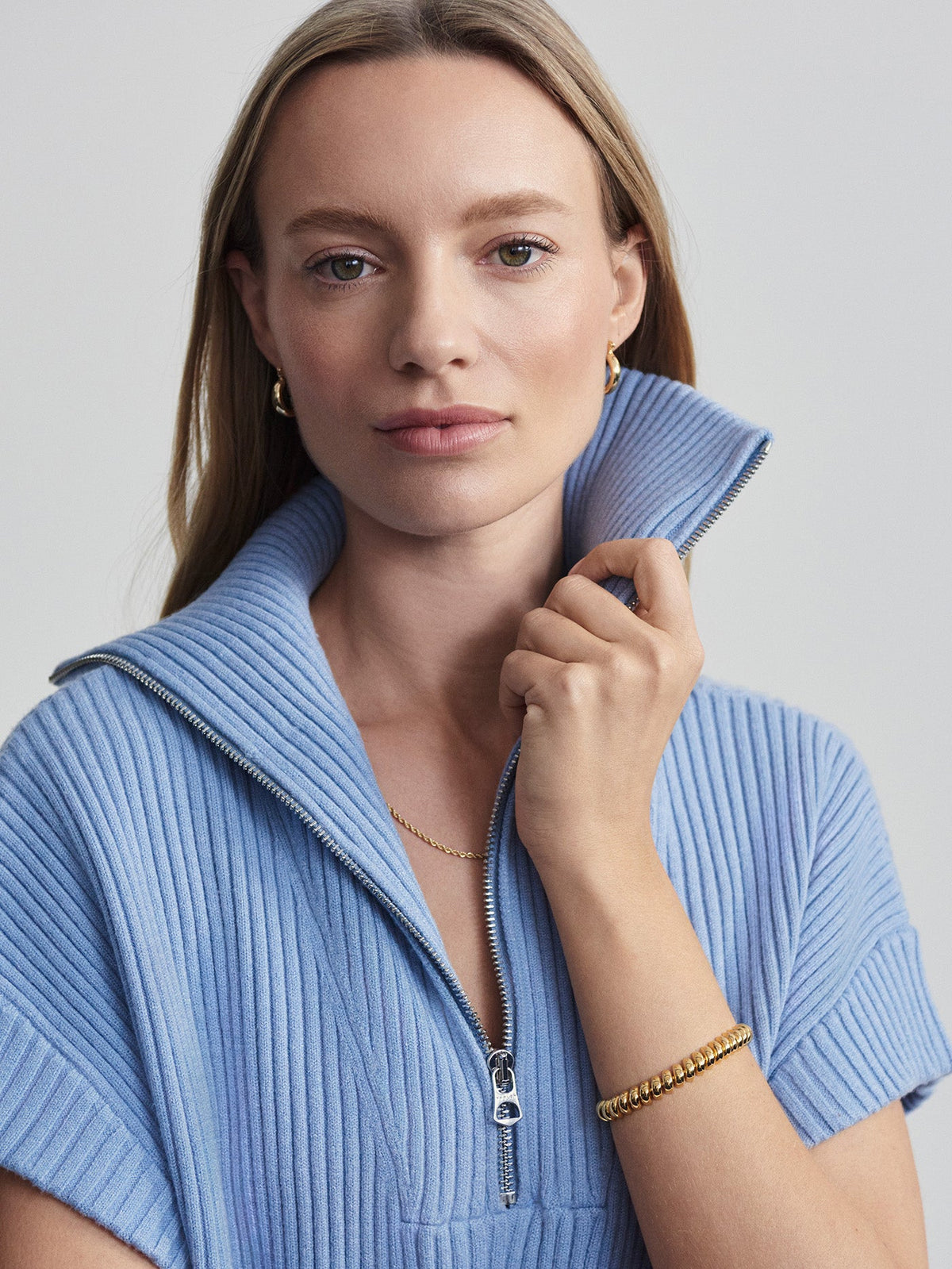 Rory Half Zip Knit Ashley Blue - Varley