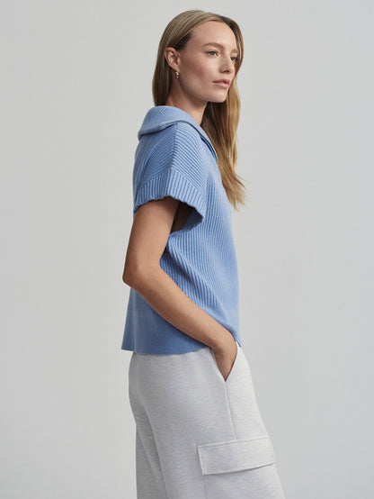 Rory Half Zip Knit Ashley Blue - Varley