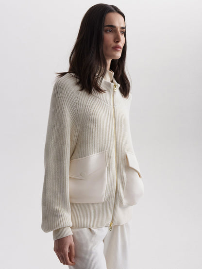 Tessa Knit Jacket Egret - Varley