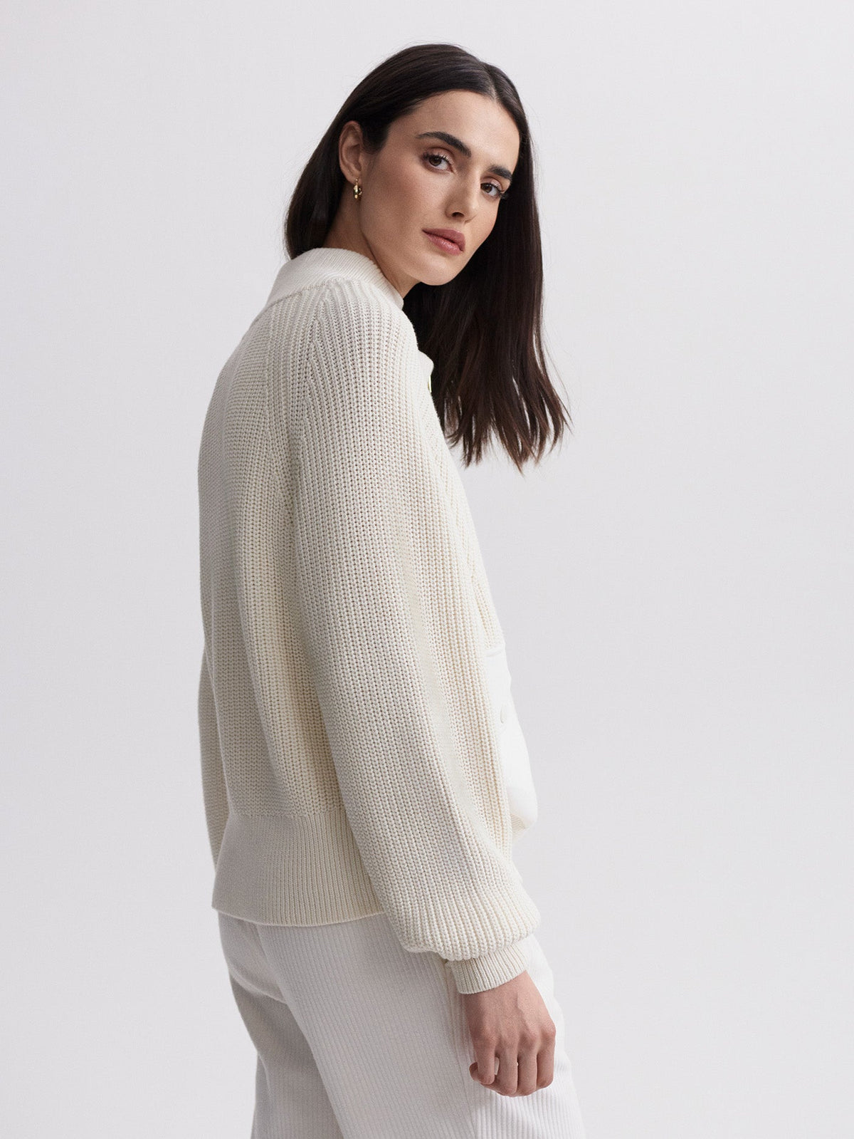 Tessa Knit Jacket Egret - Varley