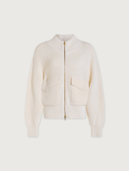 Tessa Knit Jacket Egret - Varley