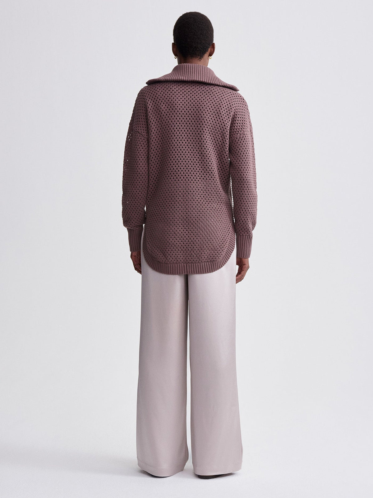 Finn Longline Knit Jacket | VARLEY US Peppercorn - Varley