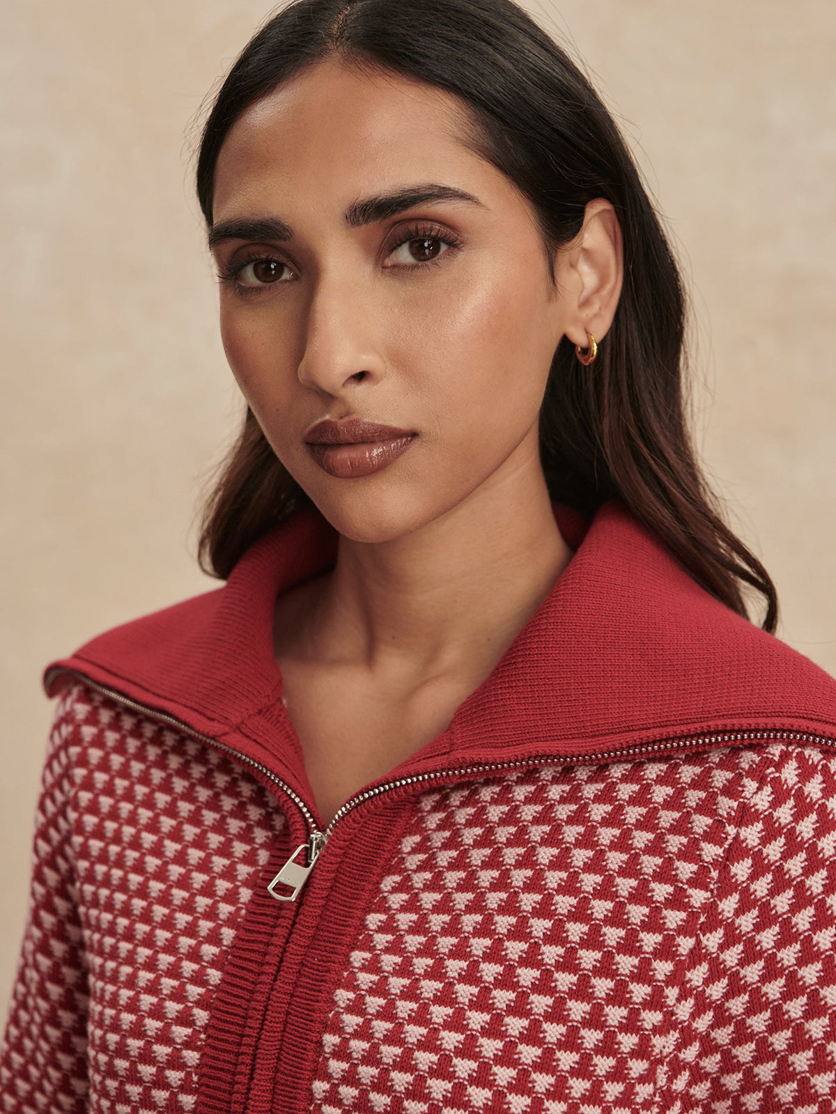 Lloyd Stitch Knit Sweater Rich Raspberry - Varley