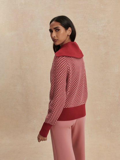 Lloyd Stitch Knit Sweater Rich Raspberry - Varley