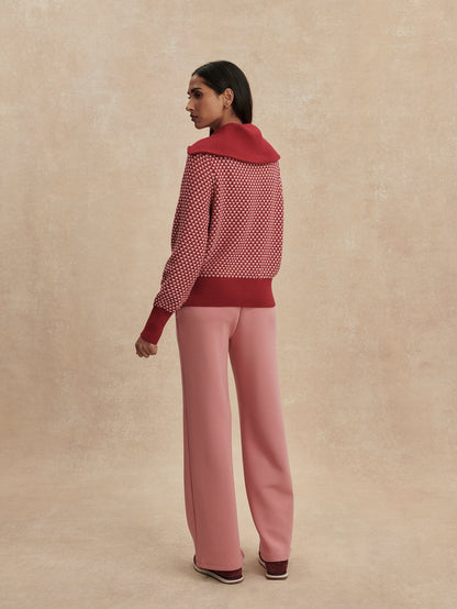 Lloyd Stitch Knit Sweater Rich Raspberry - Varley