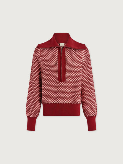 Lloyd Stitch Knit Sweater Rich Raspberry - Varley
