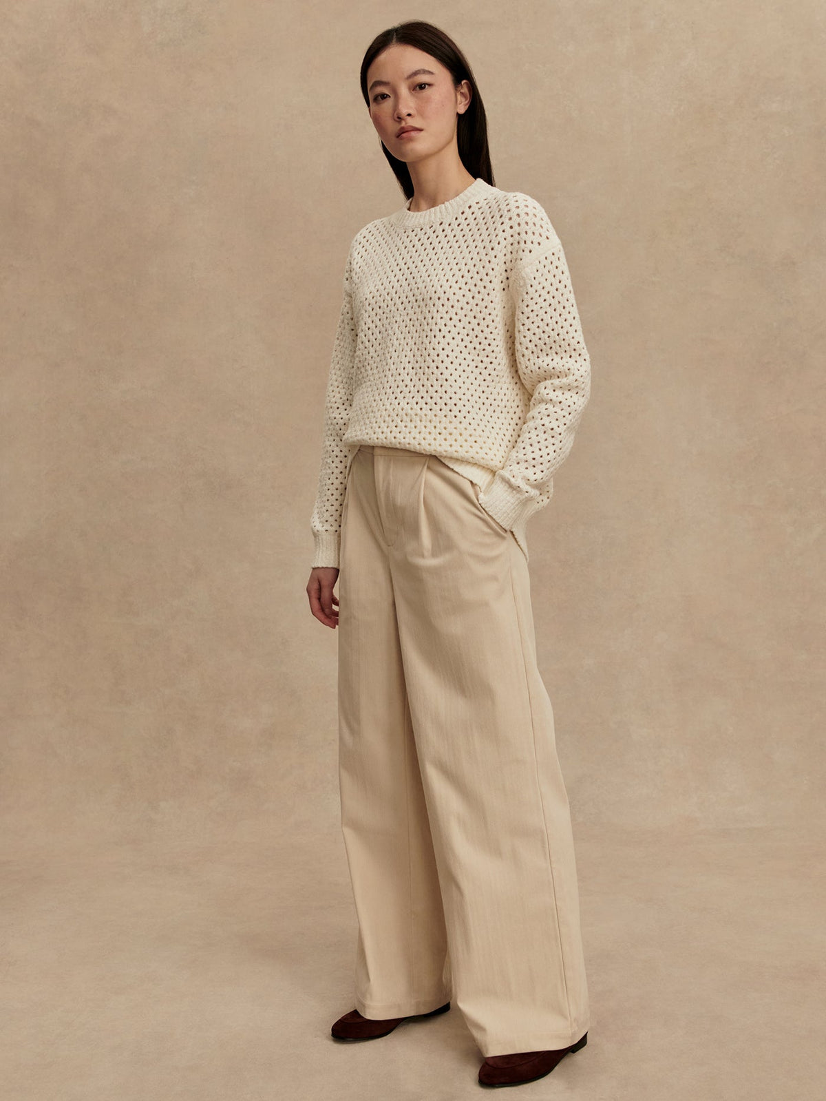 Grady Boucle Knit Sweater Coconut Milk - Varley