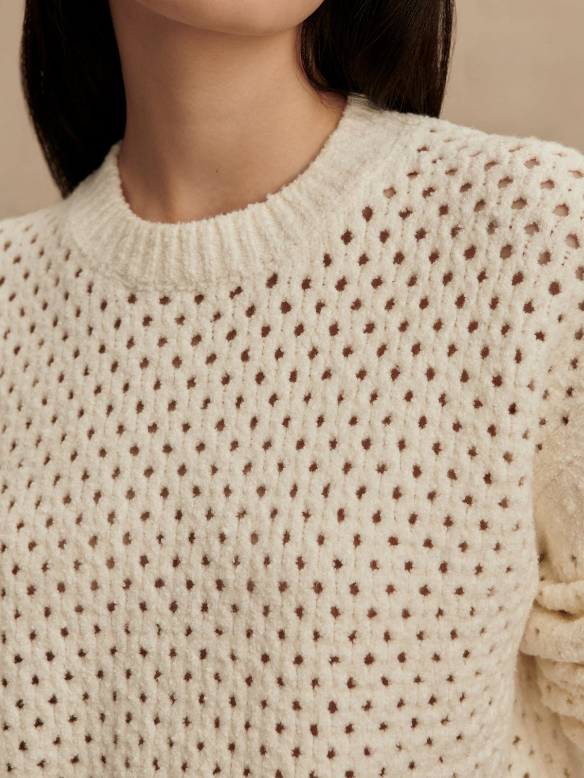 Grady Boucle Knit Sweater Coconut Milk - Varley