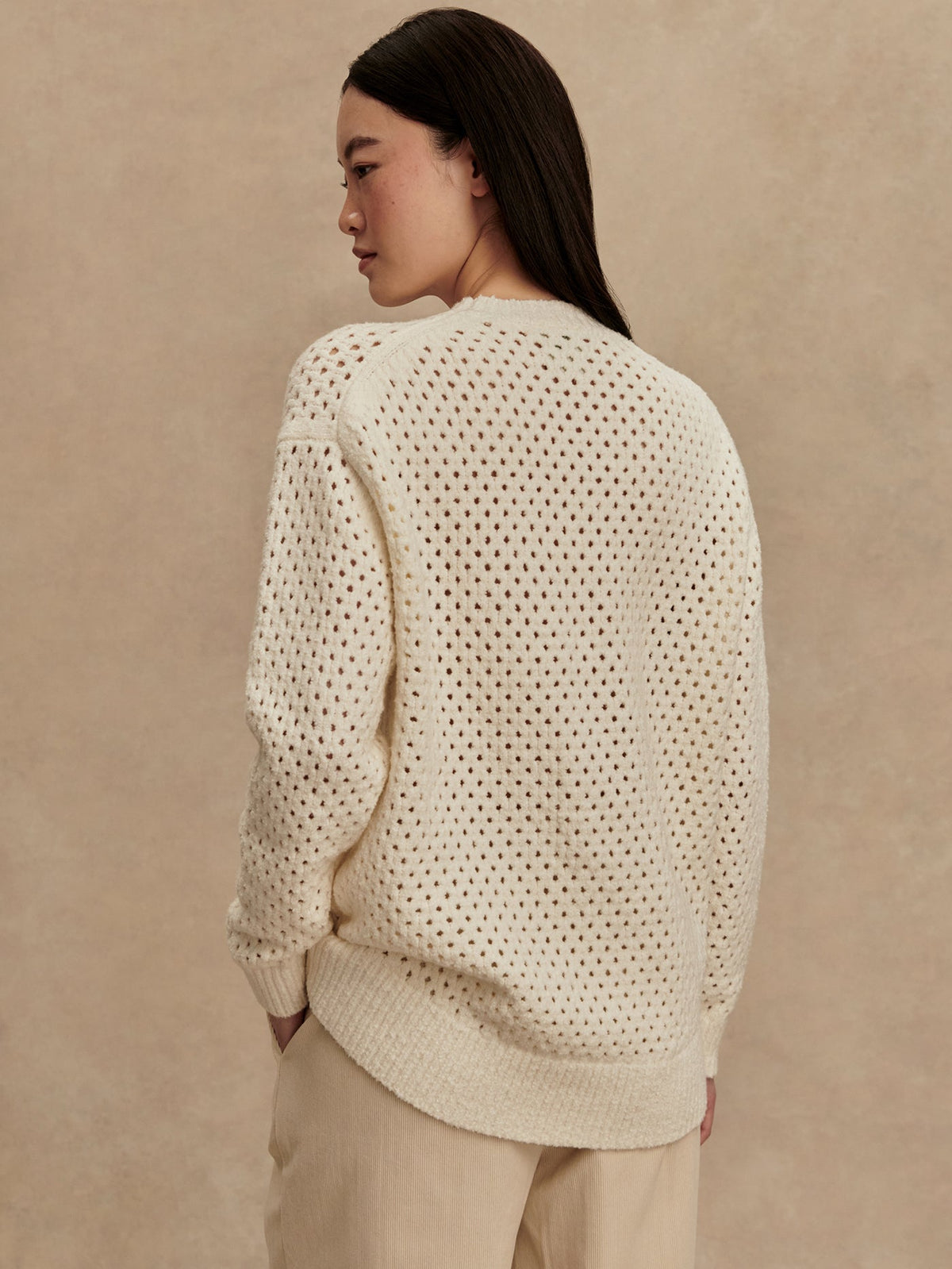 Grady Boucle Knit Sweater Coconut Milk - Varley