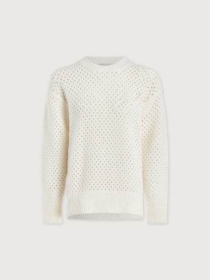 Grady Boucle Knit Sweater Coconut Milk - Varley