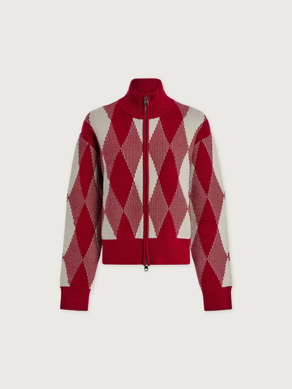 Karina Jacquard Knit Jacket Red Dahlia - Varley