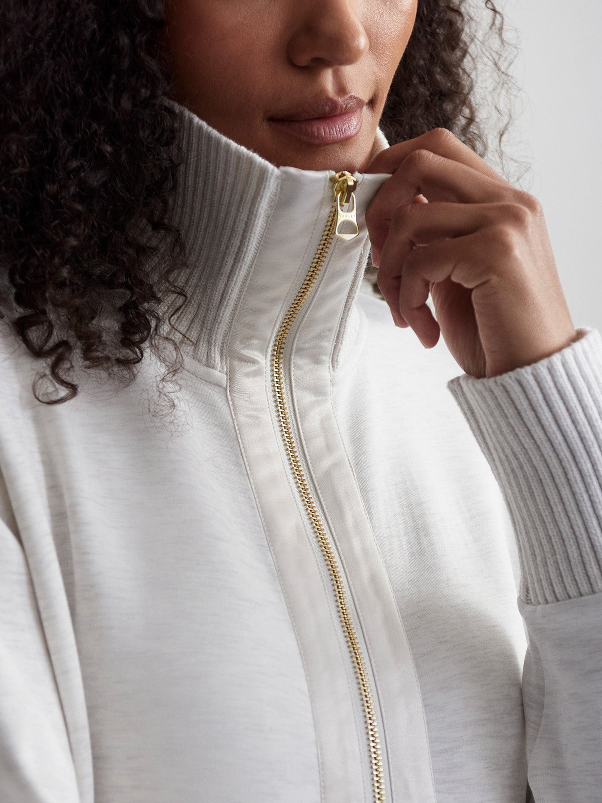 Niamh Zip Through Ivory Marl - Varley