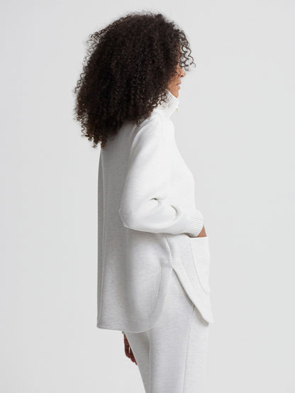 Niamh Zip Through Ivory Marl - Varley