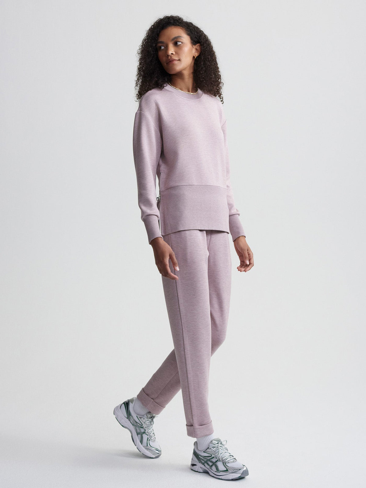 Lowry Sweat Mauve Marl - Varley
