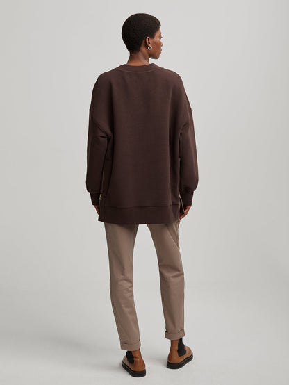 Mae Boyfriend Sweat Coffee Bean - Varley