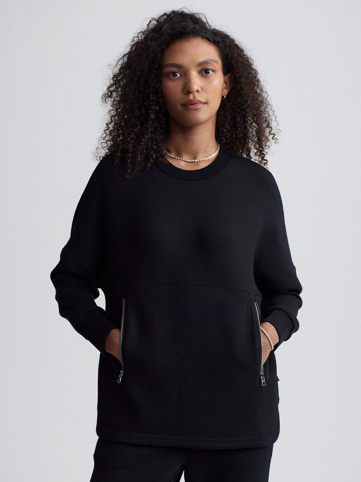Paige Longline Sweat | VARLEY US Black - Varley