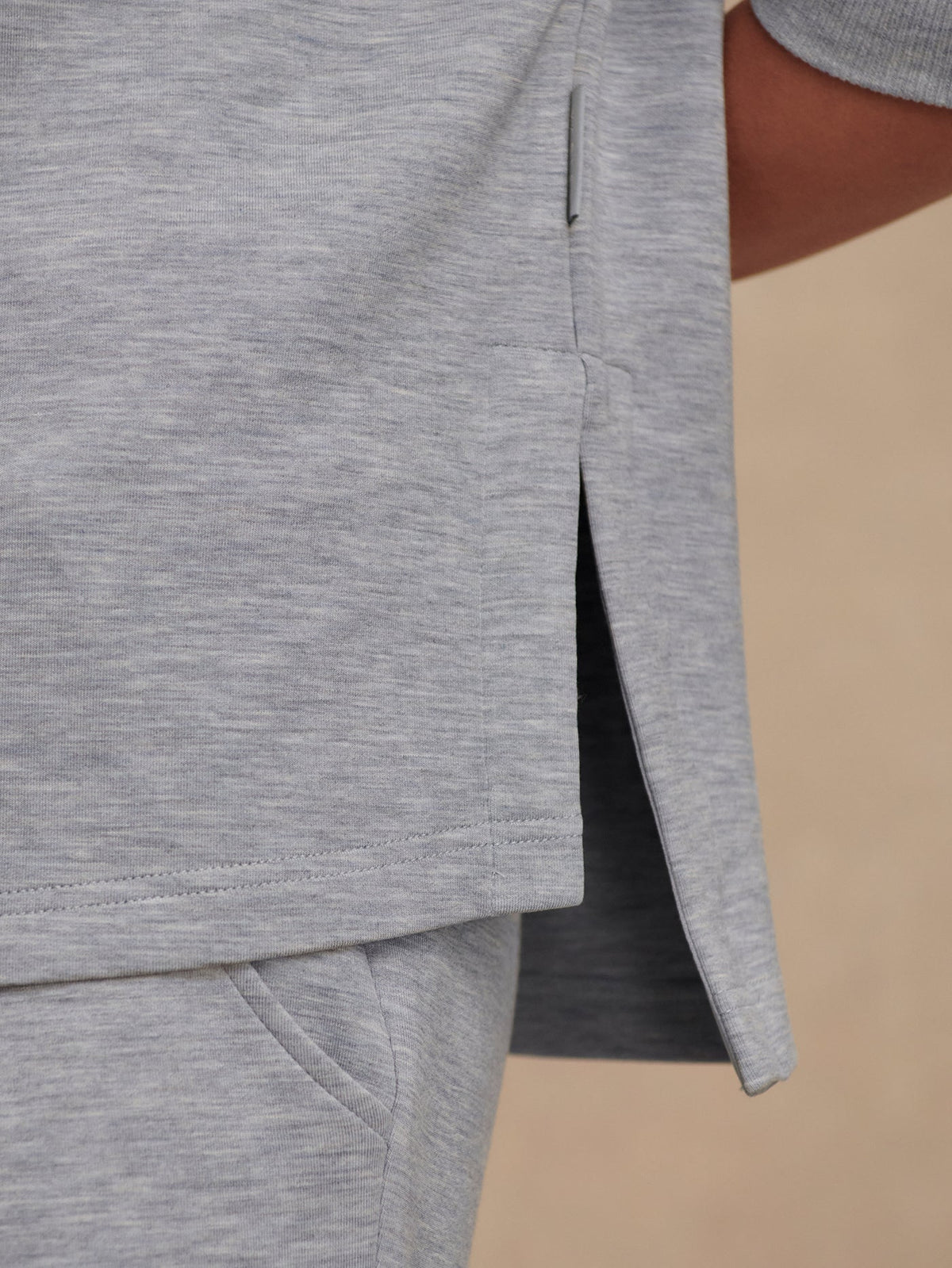 Larson Half Zip Sweat Mid Blue Marl - Varley