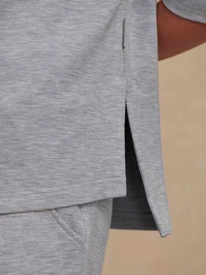 Larson Half Zip Sweat Mid Blue Marl - Varley