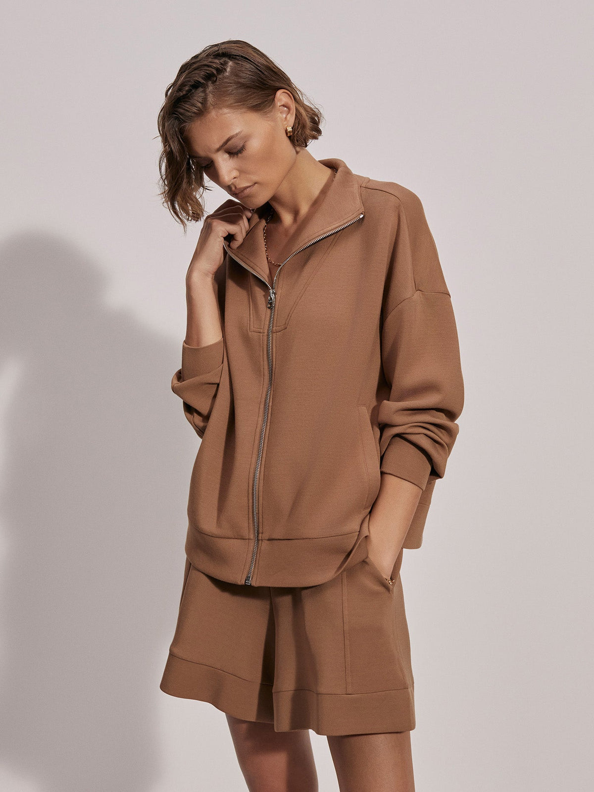 Ralston Zip-Through Sweat | VARLEY US Golden Bronze - Varley