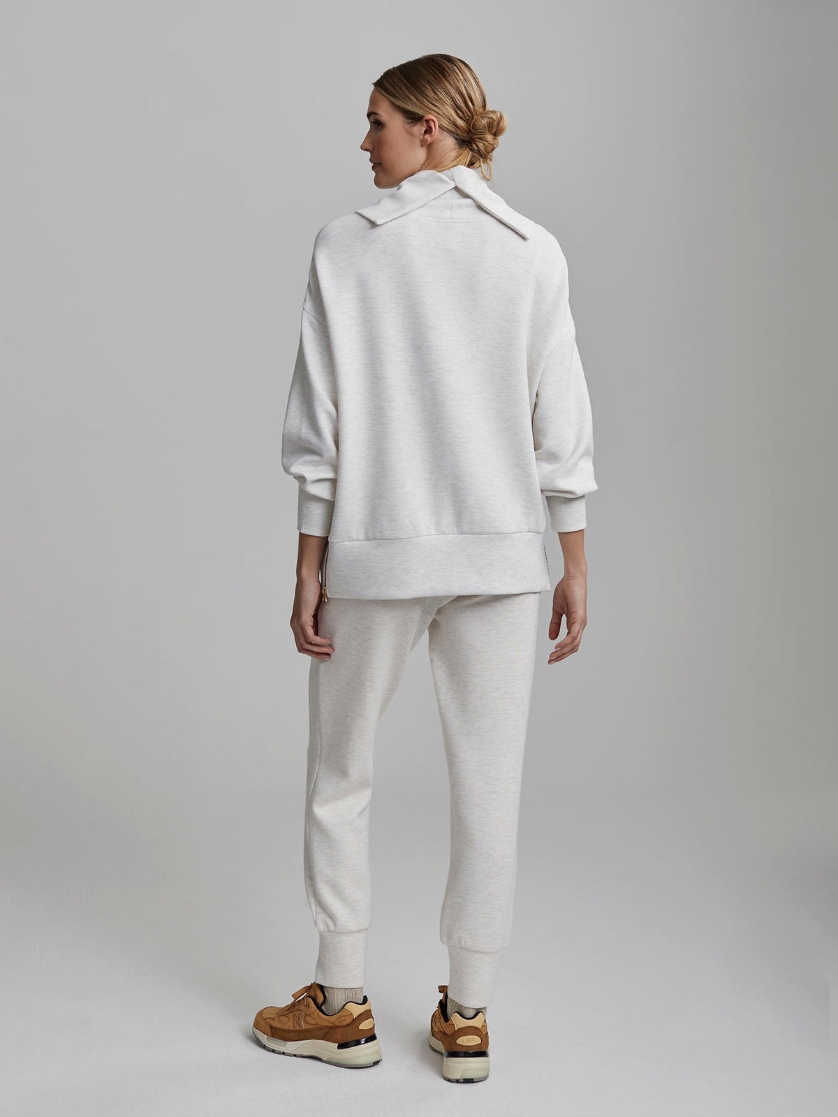 Priya Longline Sweat | VARLEY US Ivory Marl - Varley