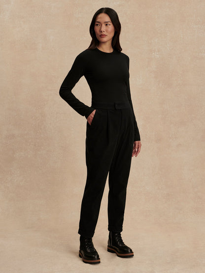 Edna Long Sleeve Fitted Tee Black - Varley
