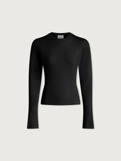 Edna Long Sleeve Fitted Tee Black - Varley
