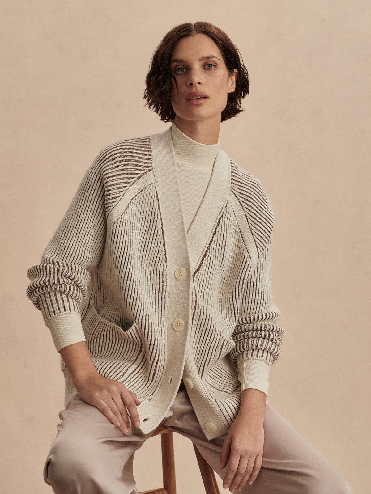 Jude Plated Cardigan Birch - Varley