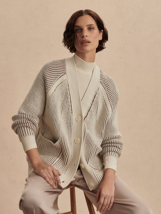 Jude Plated Cardigan Birch - Varley