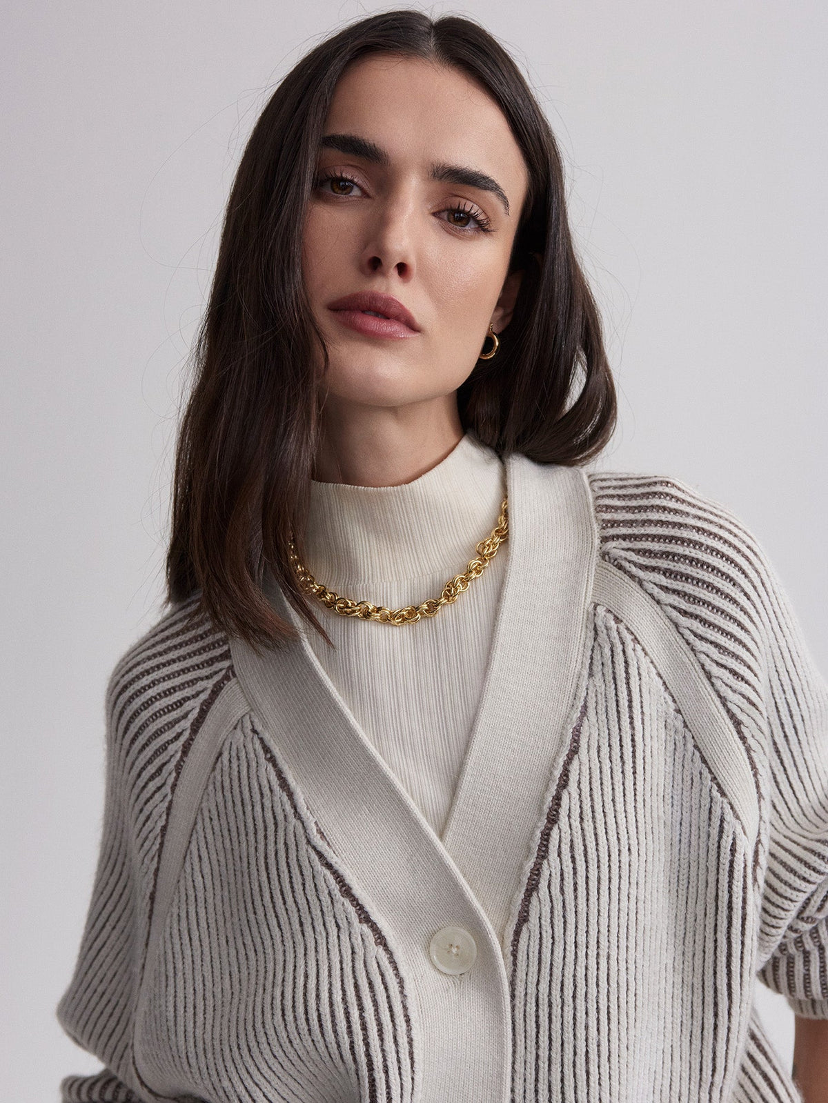 Jude Plated Cardigan Birch - Varley