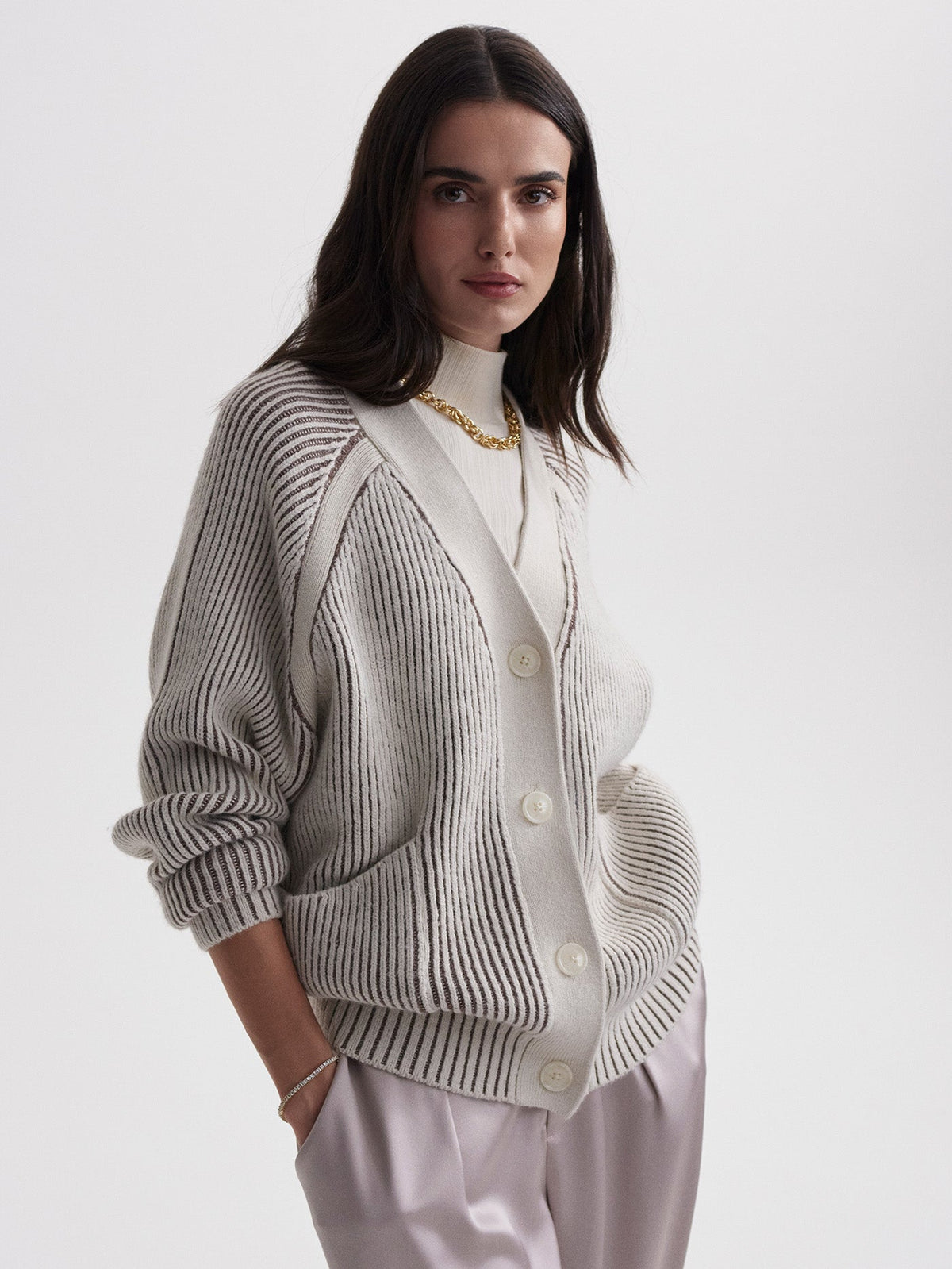 Jude Plated Cardigan Birch - Varley