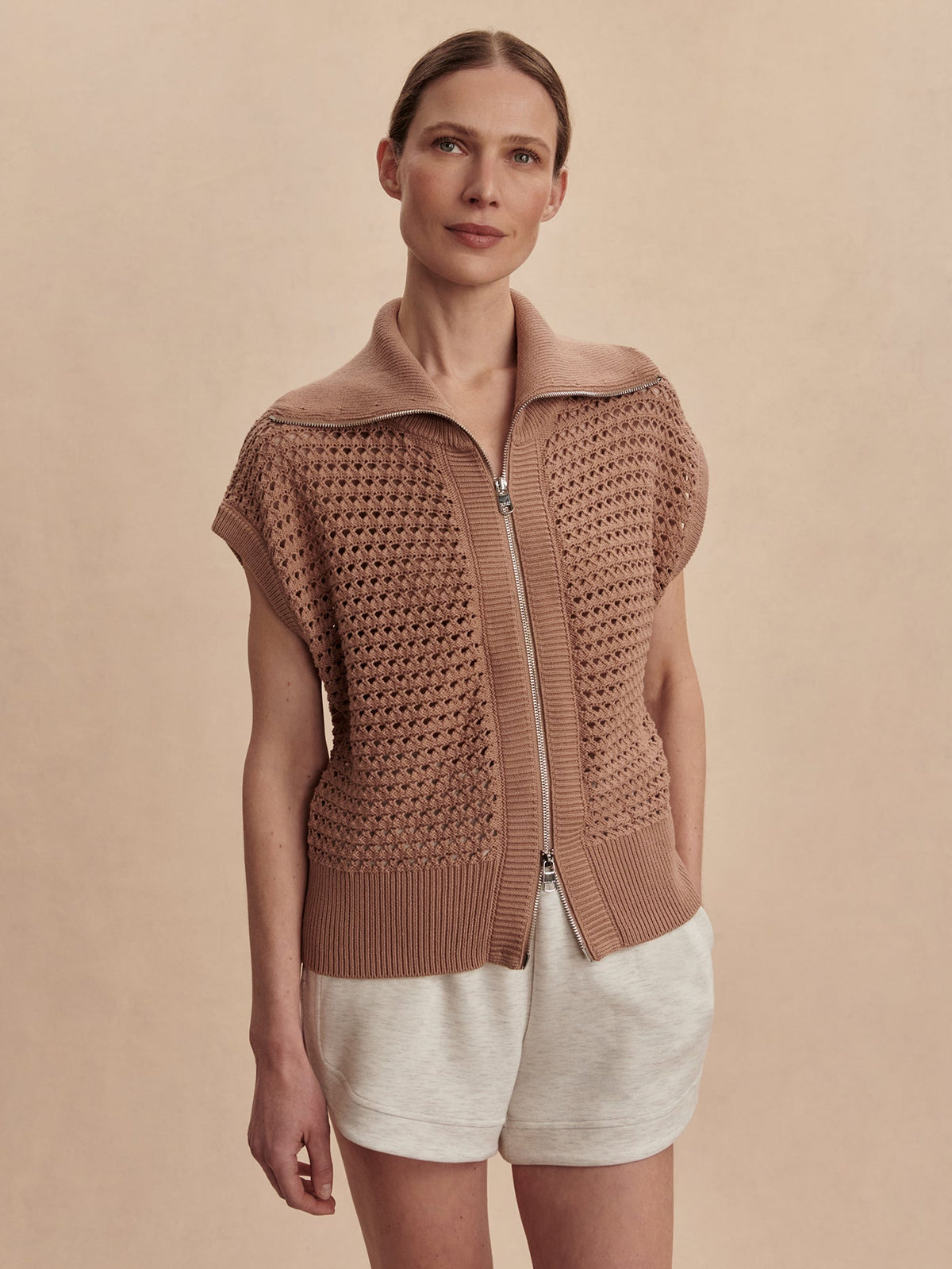Liliana Knit Gilet Chanterelle - Varley
