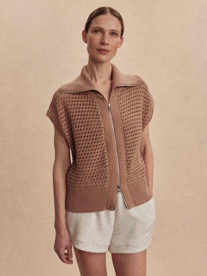 Liliana Knit Gilet Chanterelle - Varley