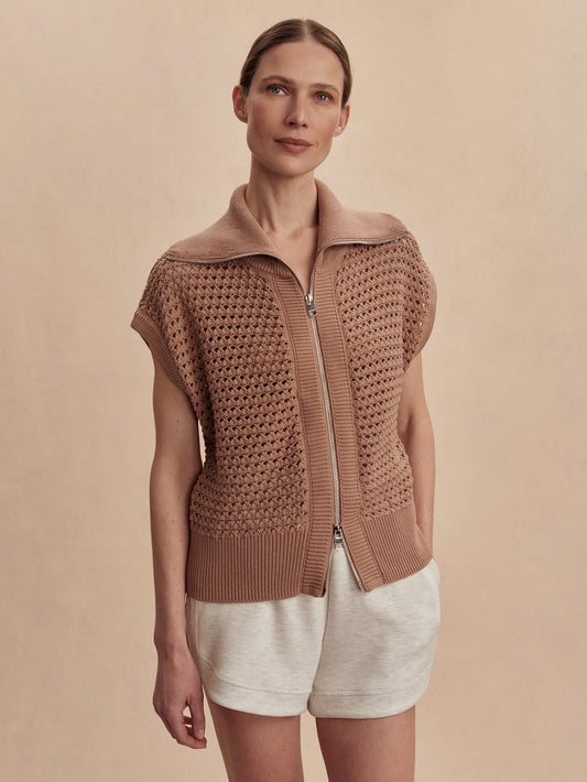 Liliana Knit Gilet Chanterelle - Varley