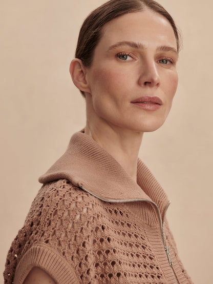 Liliana Knit Gilet Chanterelle - Varley