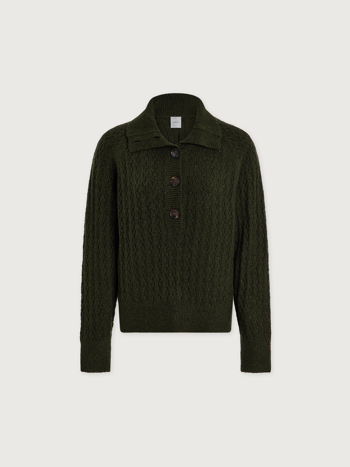 Bridget Half Button Sweater Dark Olive - Varley