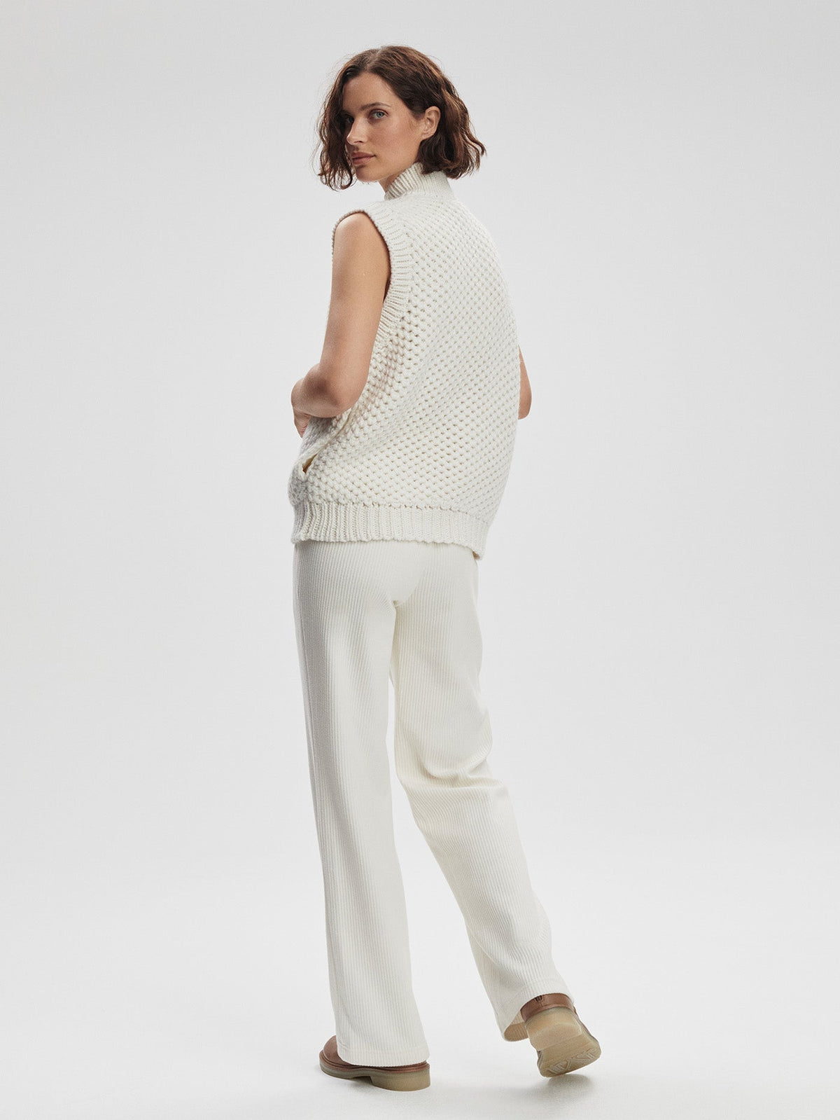 Seraphina Sleeveless Zip Knit Ivory - Varley