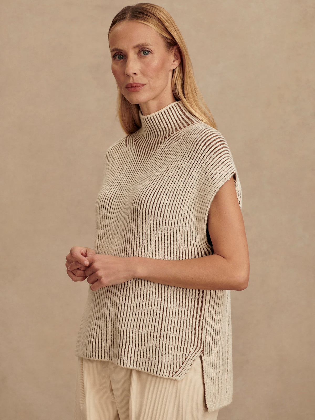 Lauren Plated Knit Tank Cocoa Dust - Varley