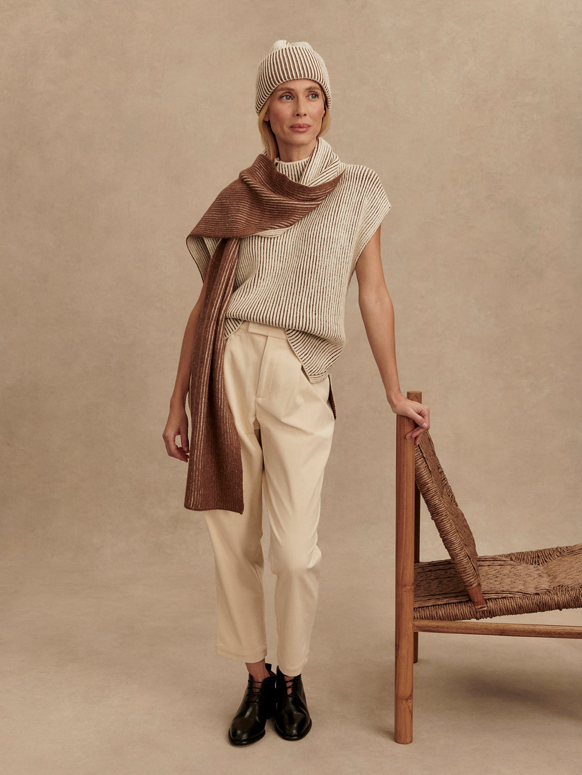 Lauren Plated Knit Tank Cocoa Dust - Varley