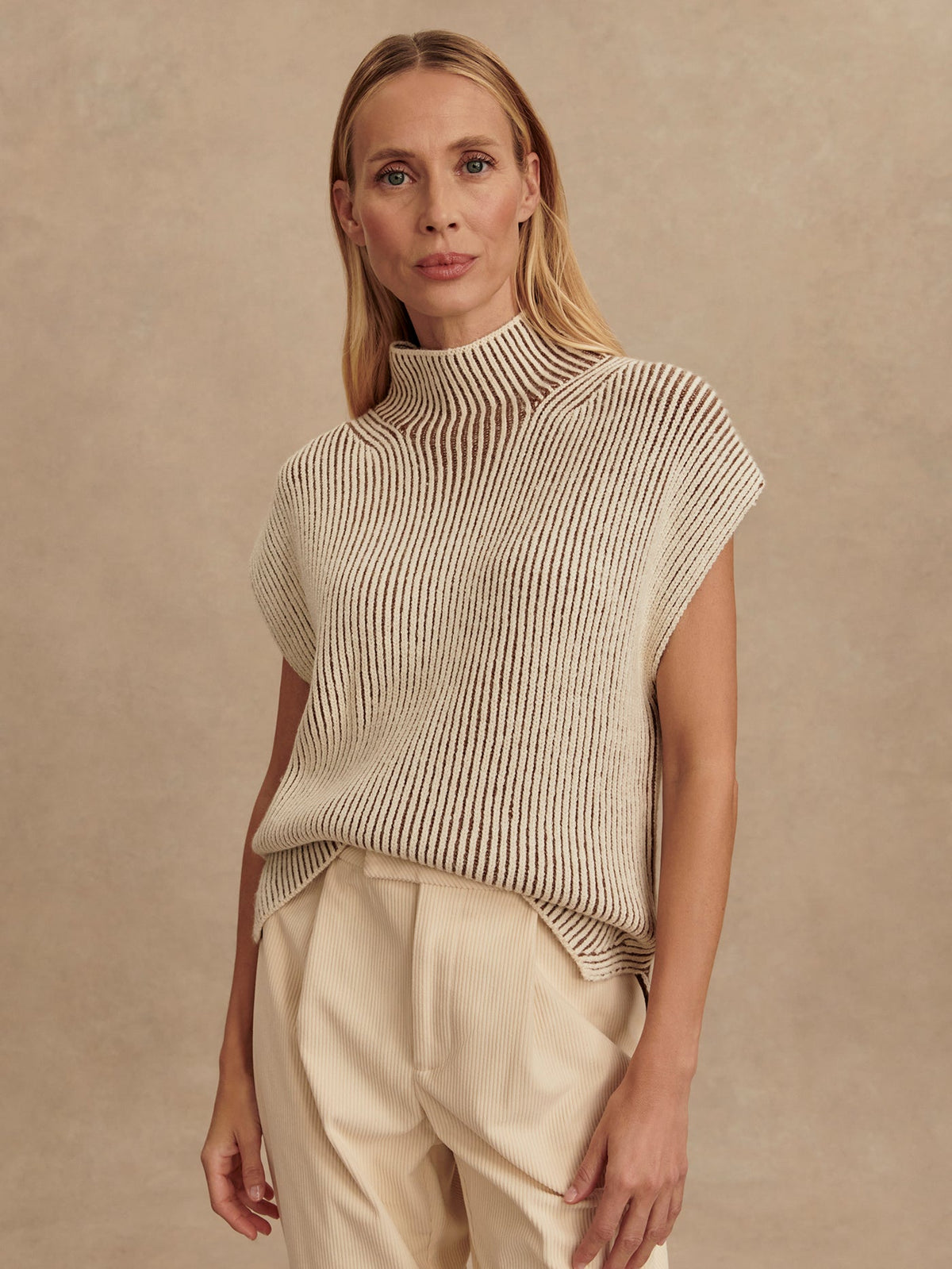 Lauren Plated Knit Tank Cocoa Dust - Varley
