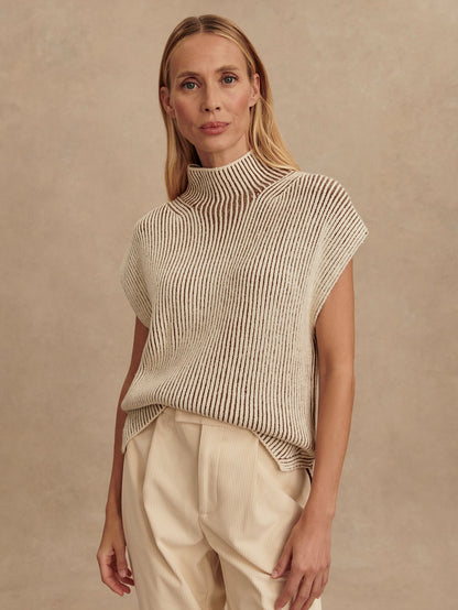 Lauren Plated Knit Tank Cocoa Dust - Varley