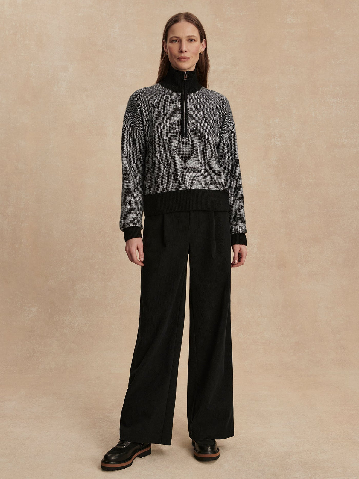 Aldridge Half Zip Knit Black - Varley