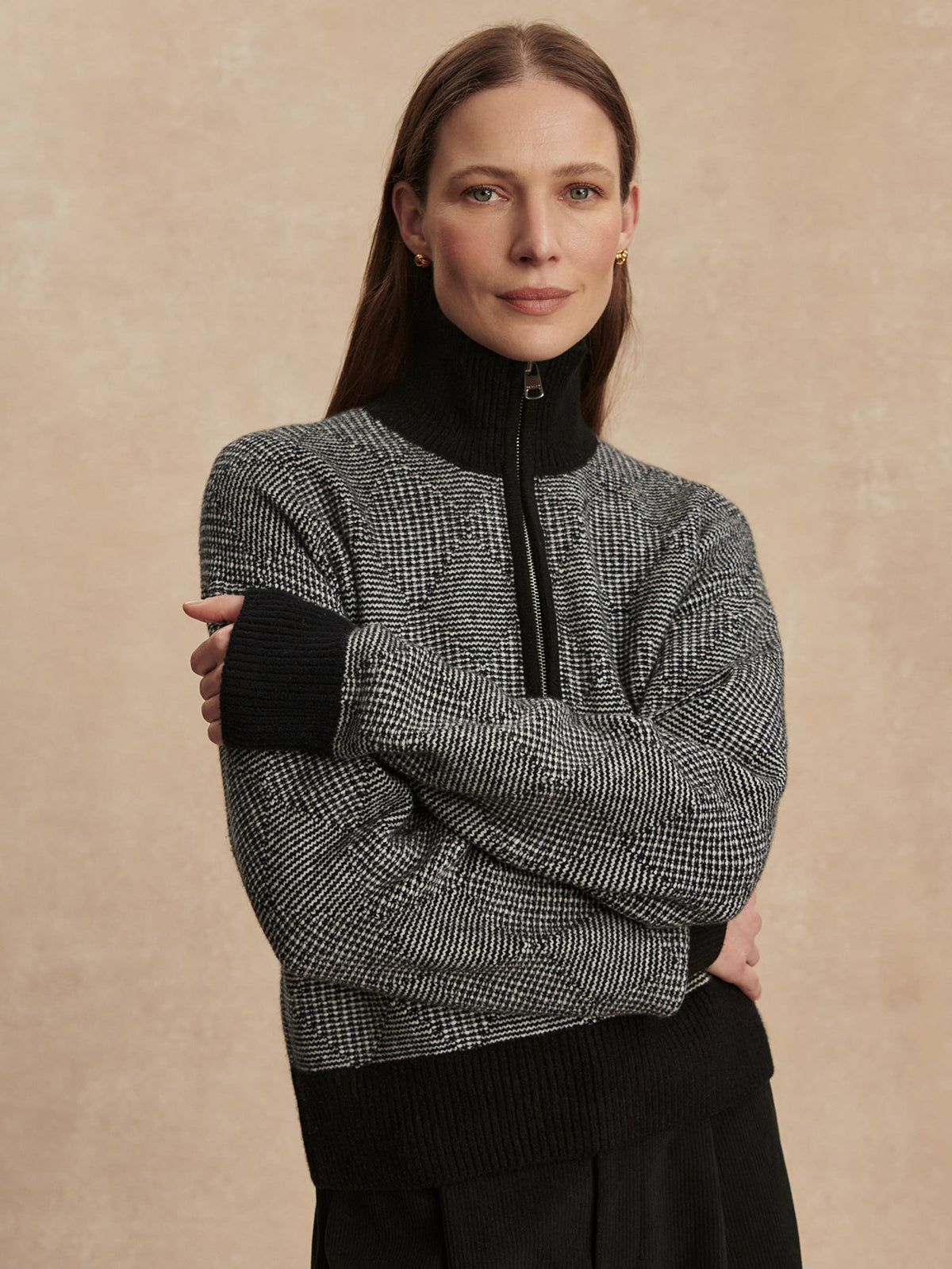 Aldridge Half Zip Knit Black - Varley