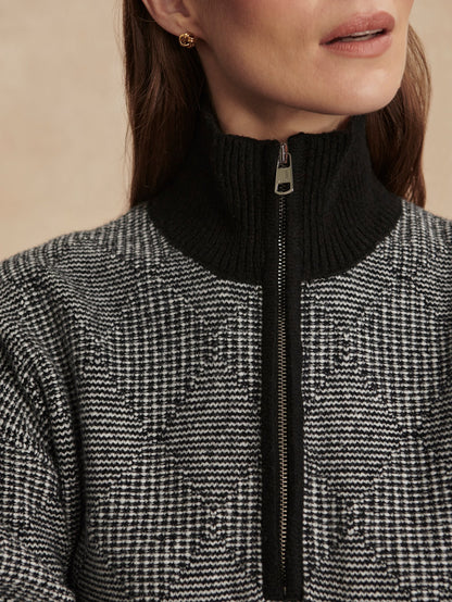 Aldridge Half Zip Knit Black - Varley