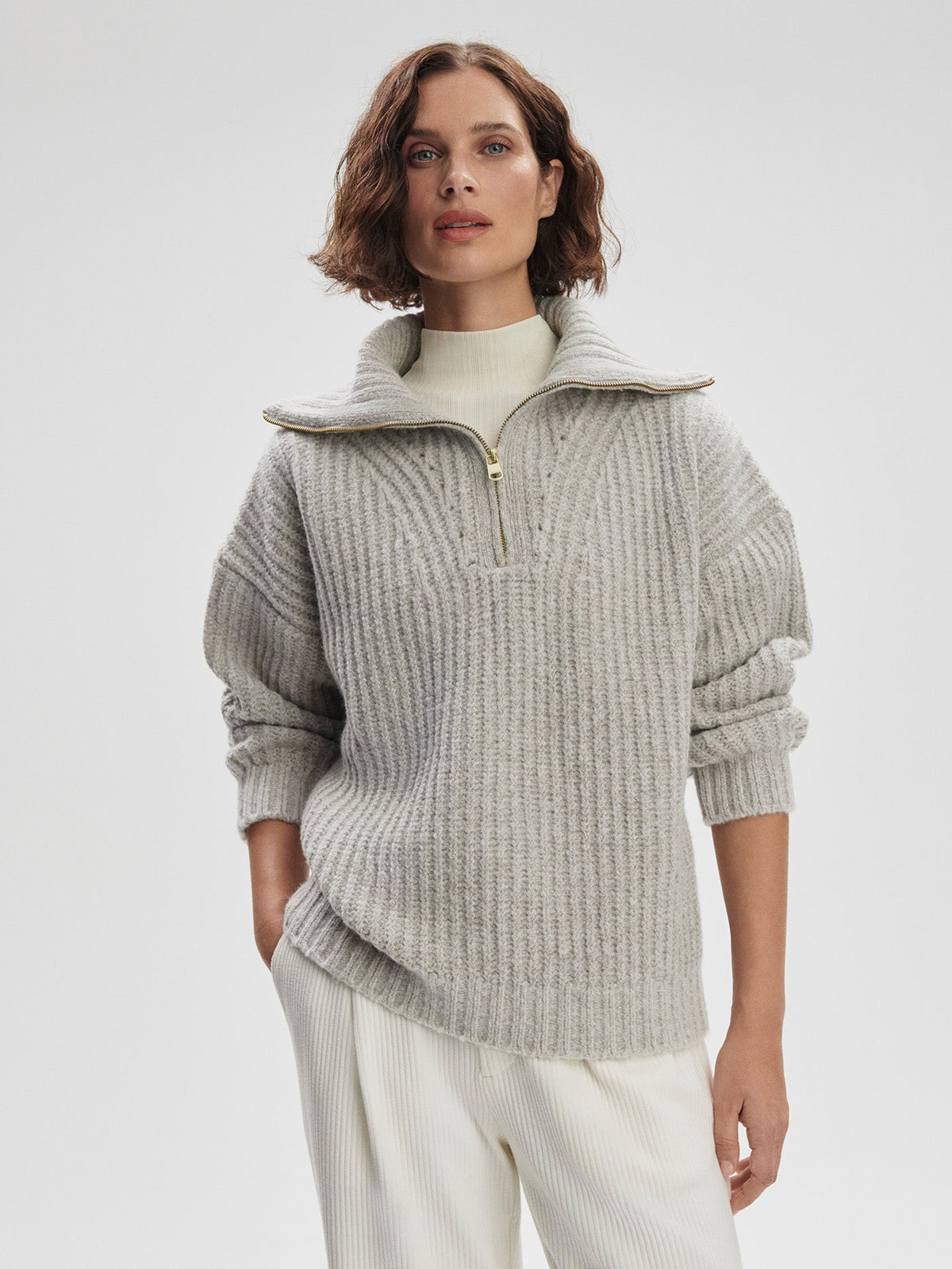 Flora Half Zip Soft Sweater Hazel - Varley
