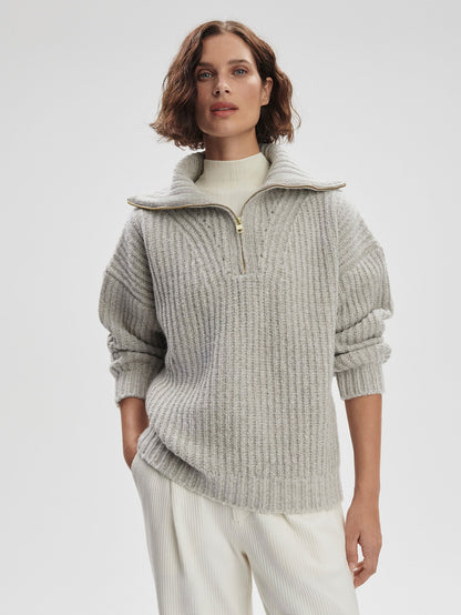 Flora Half Zip Soft Sweater Hazel - Varley